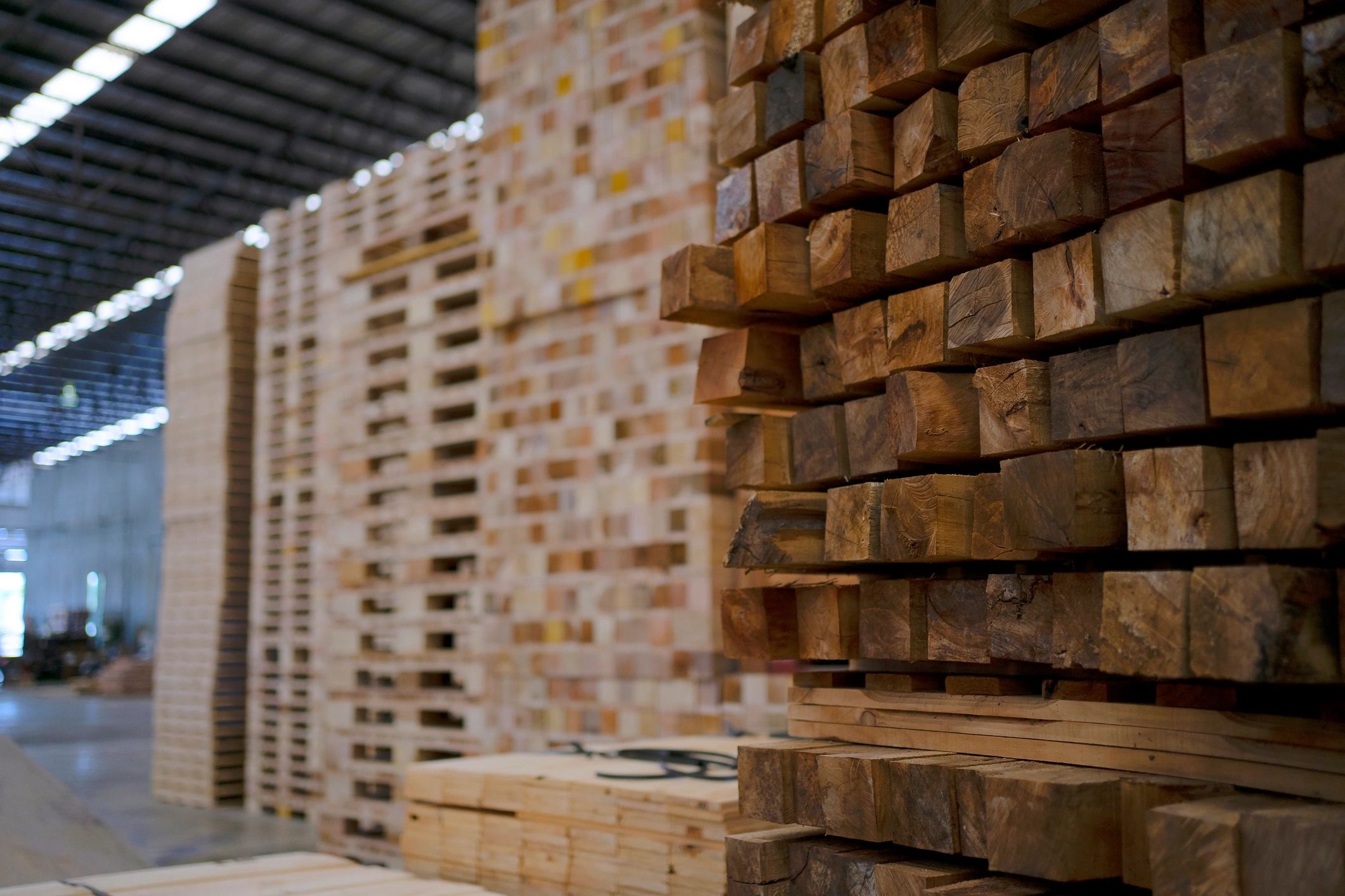 Warehouse team handling building materials for contractor supply orders