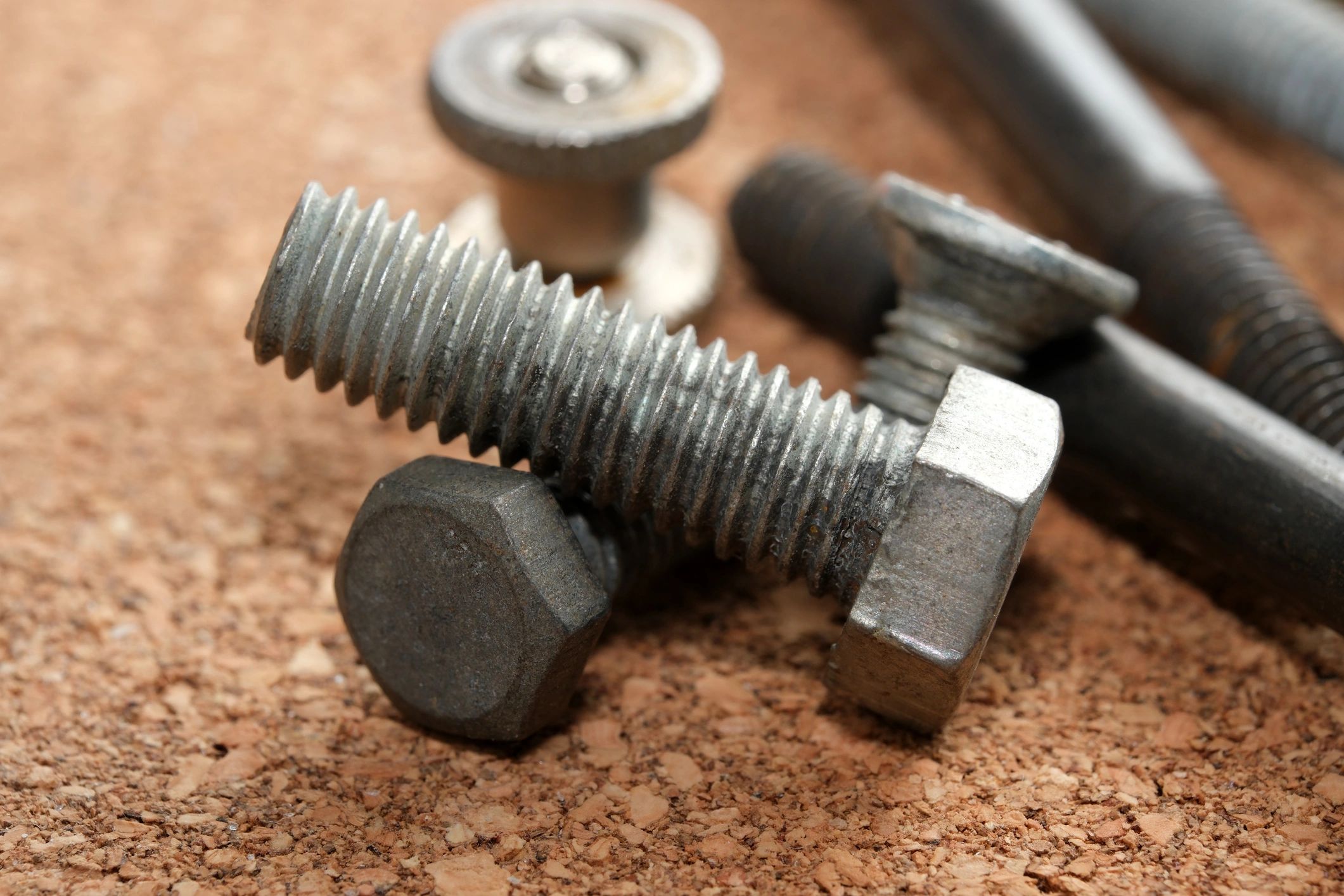 Assorted industrial fasteners for residential construction